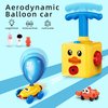 PZJDSR Balloon Powered Car,Balloon Launcher Car Toy Set with 12 PCS Balloons and Car Launchers,Balloon Toys for Kids Party Supplies Science Intelligence Education Toy for Children Ages 3+ (Yellow)