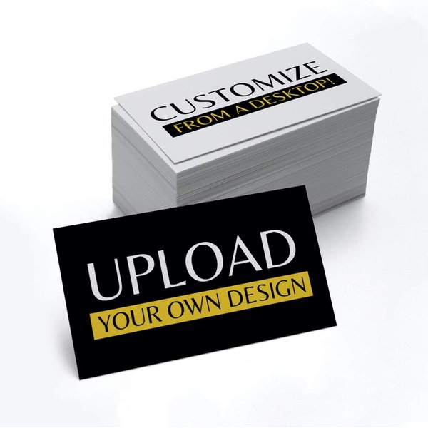 Custom Printed Business Cards [2-Sides] Thick Personalized Cards (300GSM 14PT) 3.5" x 2" [100% Printed in the USA] Premium Front & Back Sides (Customizable) (x250 Pack)