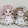 niannyyhouse 20cm Plush Doll Clothes Set Plaid Maid Dress 8in Kpop Stuffed Doll Clothing (Green)