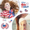 60 Pcs 4th of July Temporary Tattoos for Kids Adult, Independence Day Party Supplies Favors Decorations, Patriotic USA American Flag Fake Tattoo Stickers