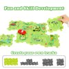 Puzzle Track Car Play Set - DIY Car Tracks Children's Educational Puzzle Board with Electric Vehicle Toy for Toddler Boys Kids Gift (FOREST-16PCS)