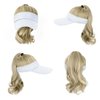 WUODHTW Hat Wig for Women Baseball Cap Wig with Curly Synthetic Hair Extensions Ponytail Cap wig Sun Hat with Hair