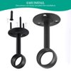 Anndason Curtain Rod Ceiling-Mount Bracket Curtain Rod Brackets Curtain Rod Holders for 1 1/4-Inch Rod (4 PCS, Black)