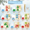 28 Pack Christmas DIY Crafts Kit for Kids, Make Your Own Christmas Gnome Ornaments Xmas Stickers Cutouts Arts and Crafts Bulk for Kids Winter Holiday Xmas Classroom Art Activities Party Decorations