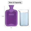 HomeTop Premium Classic Rubber Hot or Cold Water Bottle with Soft Fleece Cover (2 Liters, Purple)