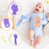 Hooku 4 Pack Silicone Teething Toys for Babies 0-6 Months, Teethers for Babies 6-12 Months, Hammer Spanner Wrench Pliers Tools Shape Sensory Chew Toys