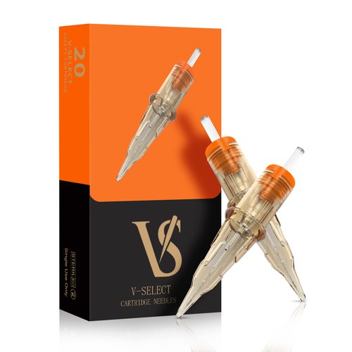 EZ Tattoo Cartridge Needles - 20Pcs #12 (14RS) Standard Round Shader Disposable Tattoo Needles Cartridges for Rotary Tattoo Machine Pen Gun - V SELECT