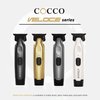 Cocco Veloce Pro Trimmer, Digital Gap Ambassador DLC Blade Edger, High-Torque Brushless BLDC Motor, Cordless, All-Metal Design, Lithium-Ion Battery, Charging Base Included, Matte Grey