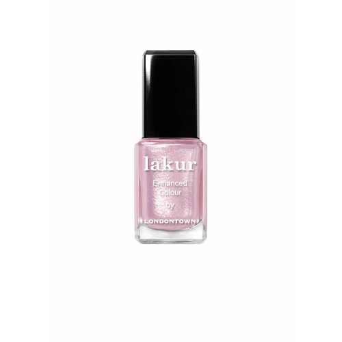 LONDONTOWN Baby Pink Glittery Nail Polish, Pink Strawberry lakur, Vegan Chip-Resistant Long-Lasting Nail Lacquer, 40 fl oz
