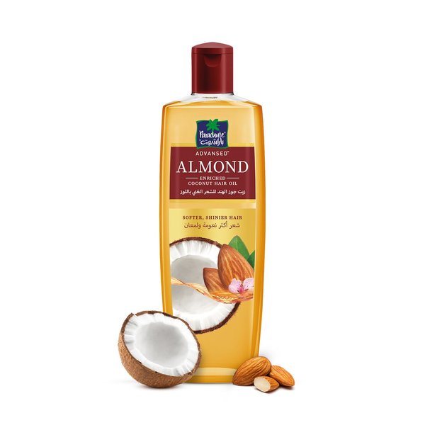 Parachute Advansed Almond Enriched Coconut Hair Oil|For Soft & Silky Hair| Boosts Shine & Softness| No Parabens & Silicones| All Hair Types| 6.7 fl.oz