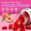 ZA'ZA K ORGANICS L-Theanine 200mg Gummy, L Theanine Supplement Gummies with GABA, 5-HTP & Magnesium Glycinate for Adults and Kids, Stress & Focus Support, Vegan Peach Flavor, 60 Chewable