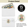 REWIDPARTY 80's Throwback Party Invitations with Envelopes & Stickers（Set of 15） 80's Cassette Tape Shaped Fill-in Invitations Best of 80's Invites Cards 80's Birthday Party Celebration Supplies