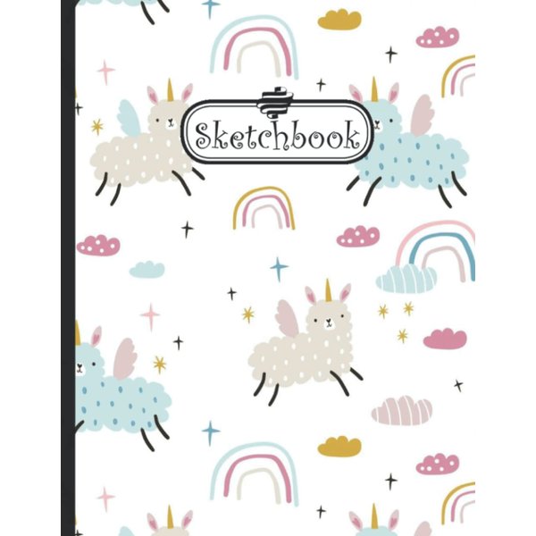 Sketchbook: Funny Llama Pattern Sketching Book, Sketch Drawing Journal Sketchbook for Sketching - 8.5 x 11 Inches - 120 Pages.