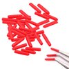 100 Pieces Red Plastic Eyelash Tweezers Cover Grafting Eyelashes Tips Covers Tweezer Point Protectors for Stainless Steel Straight Elbow Tweezers
