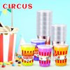 Jinei 60 Pcs Circus Carnival Party Supplies 16 oz Carnival Plastic Cups Bulk Welcome to the Carnival Disposable Cups for Circus Theme Carnival Birthday Party Favors Decorations