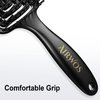 Hair Brush, Professional Curved Vent Styling hair brush, Dries Faster, Serrated comb for detangling,Ultra Soft Bristles and Relaxed Handle for Effortless Detangling, For Curly,Straight,Dry hair.