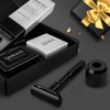 QSHAVE Adjustable Double Edge Safety Shaving Razor Deluxe Set (Razor with Stand)