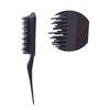 PERFEHAIR 2pcs Detangling Brush Hairstyles Teasing Comb for Volume Hair, Rattail Comb Backcombing Brush for Fine Thin Hair - Black