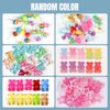 Umillars 3D Mix Assorted Resin Nail Charms with Hollow Pearl Heart Nail Art Charms Gems Gummy Bear Star Heart Lollipop Acrylic Beads with Nail Charm Glue and Pickup Tools(18 Grid Charms with Glue)