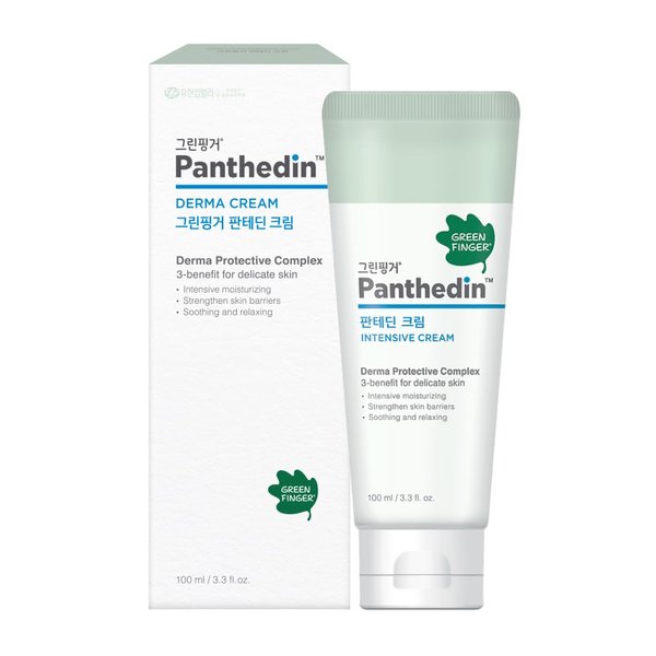 GREEN FINGER Panthenol Face Moisturizing Cream 3.4 oz | Hyaluronic acid Ceramide Vitamin Squalane Face Body Lotion | Skin Barrier Repair Moisturizer for Sensitive Itch Skin | Korean Skincare