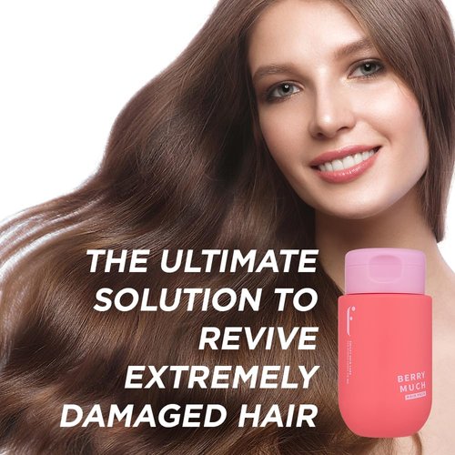 FLABOIS BERRY MUCH LEAVE-IN HAIR MASK - No Wash Treatment Conditioner Moisturizing Shining Repair for Extremely Damaged Thick Hair with Berry Argan Oil - 5 Fl oz