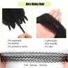 Springy Afro Twist Hair 12inch Marley Twist Braiding Hair 3 Packs Wrapping Hair for Soft Locs Black Pre Fluffed Kinky Curly Crochet Hair Extensions