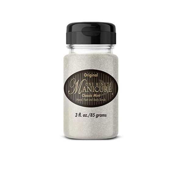 One Minute Manicure – Moisturizing Salt Scrub – 3 oz – Professionally Formulated To Exfoliate, Recondition & Moisturize Skin – Enhanced With Botanical Oils & Natural Sea Salts (Classic Mint)