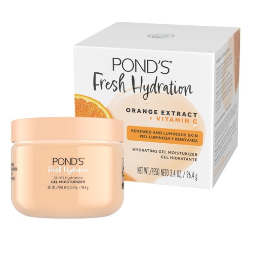 Pond's Orange Extract & Vitamin C Gel Face Moisturizer For Renewed and Luminous Skin, 3.4 oz