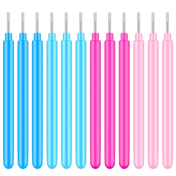 Paper Quilling Tools Rolling Curling Quilling Needle Pen DIY Cardmaking Paper Quilling Pen for Art Craft Handmade Tools, 4 Colors (24 Pieces)