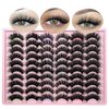 loladook False Eyelashes Bulk Wispy Strip Lashes Natural Look 3D Cat Eye Lashes Pack 18mm Long Volume C Curl Faux Mink Lashes Multipack (3 Styles)