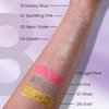 DAGEDA Roll-on Body Glitter Gel, Rave Accessories Face Glitter Makeup Body Shimmer, Sparkling, Holographic Fine Glitter Gel Rave Outfits for Women,05 Light Pink