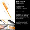 AC110 (Detangling Rat Tail Comb - Wide Tooth, Anti Static, Heat Resistant) - Hair Care Accessory in AC-RED