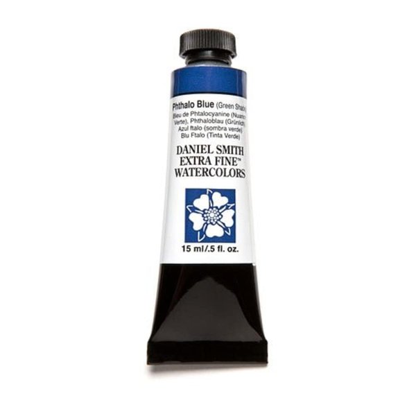 Daniel Smith Extra Fine Watercolor 15ml Paint Tube, Phthalo Blue Green Shade (284600077), 0.5 Fl Oz (Pack of 1)