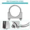 PALOZO 2-1/4 inch Heavy Duty U-Bolt Exhaust Clamp for 2.25" OD Exhaust Tail Pipe Diameter, Stainless Steel Muffler U-Bolt Clamps, Pack of 2