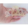 Generic Yellow purple and pink marbled hair claw clip medium fine hair