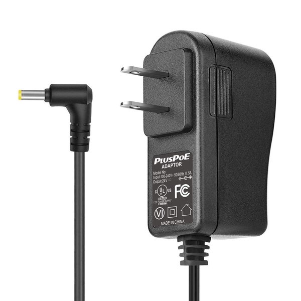 PLUSPOE 24V 0.5A 0.65A UL-Listed AC DC Switching Power Supply Adapter for 100ml 200ml 300ml 400ml 500mL Essential Oil Diffusers and Aroma Diffuser Humidifier EK1858 (Black,1 Pack)