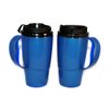 GAMA Electronics 2 Insulated ThermoServ Coffee Mugs 16 oz. Blue