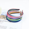 20 Pack Rainbow Plain Blank Cloth Satin Fabric Covered Slim Thin Hard Metal Headband Simple Skinny Wire Hair band Elastic Hair Hoop Holder Clasp Tiara Crown Headpiece Craft DIY Accessories for Women