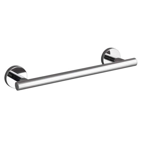 USHOWER Polished Chrome Hand Towel Bar, 9-Inch Towel Racks for Bathroom Wall-Mounted, SUS304 Stainless Steel Towel Rod (Total Length 12-Inch)