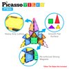 PicassoTiles Magnetic Building Block Set Isosceles Triangle Magnet Tiles Construction Toy STEM Learning Kit Educational Playboard Prek Pretend Play Stacking Blocks Child Brain Development PTE03