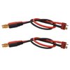 Treehobby 2PCS T-Plug to 4mm Banana Plugs Deans Style Connector RC Battery Balance Charge Cable Adapter Connectors for RC Helicopter Quadcopter Lipo Battery(14AWG 30cm)