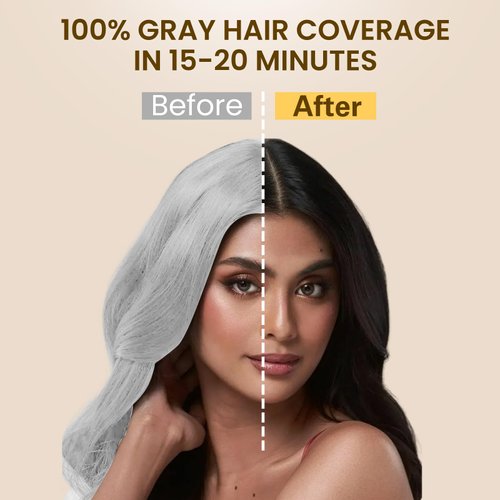 COSYAGE Black Hair Dye Shampoo for Gray Hair - 3 In 1 Hair Color Shampoo for Women, Natural Ingredients, Ammonia-Free, Champu Para Canas Mujer, Black (500mL,17.6 Fl Oz)