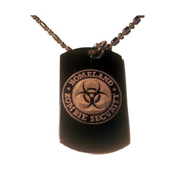 Zombie Outbreak Response Team Zort Z.o.r.t Homeland Security Classic Biohazzard Logo Symbols - Military Dog Tag Luggage Tag Key Chain Metal Chain Necklace