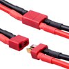 Youme 4pcs EC5 to Deans T Male Female Plug Connector Adapter Conversion Cable Wire for RC Lipo Battery Balance Charger RC Car Truck Boat Motor Controller ESC