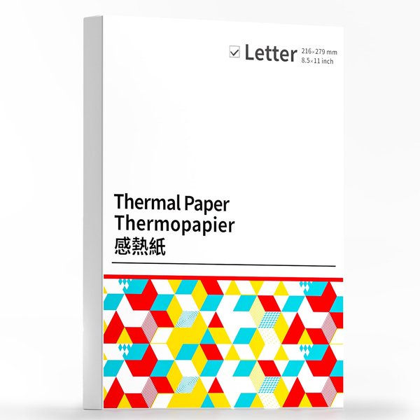 Thermal Printer Paper 8.5 x 11 Inch - Betife Multipurpose US Letter Thermal Printing Paper Compatible for Brother PJ762/PJ763MFi, Phomemo M08F, HPRT MT800/MT800Q Printers (200 sheets)