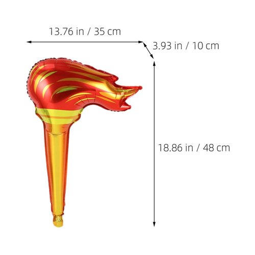 Tofficu 100Pcs Torch Prop, 18 Inches Fun Inflates Torch, Themed Party Decorations, Fake Torch for Medieval Luau Party Sports Competitions Stage Performance Props