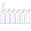 Hotop Transparent Plastic Travel Bottle Set with Small Funnel for Flight, Airport, Holiday (100 ml, White)