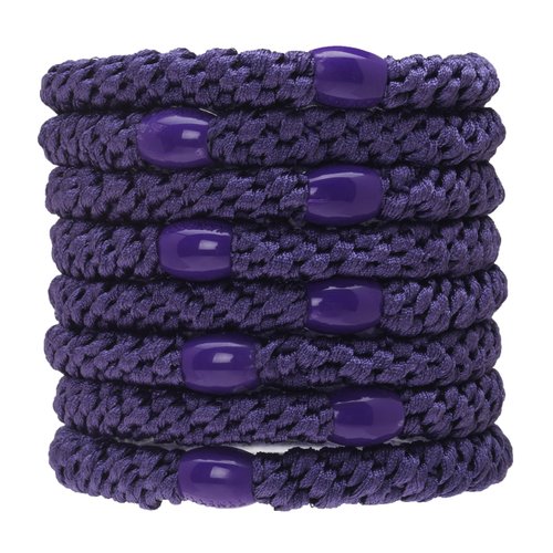 L. Erickson Grab & Go Pony - Purple - 8 Pack Ponytail Holder Hair Ties