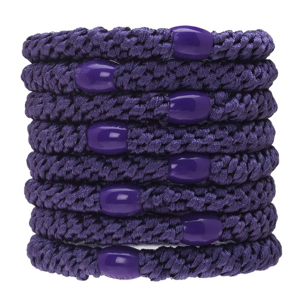 L. Erickson Grab & Go Pony - Purple - 8 Pack Ponytail Holder Hair Ties