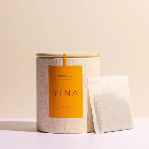 YINA - Organic Bath Ritual Bath Packs with Japanese Mugwort | Sustainable, Cruelty-Free, Clean Skincare (9-Packs Each)